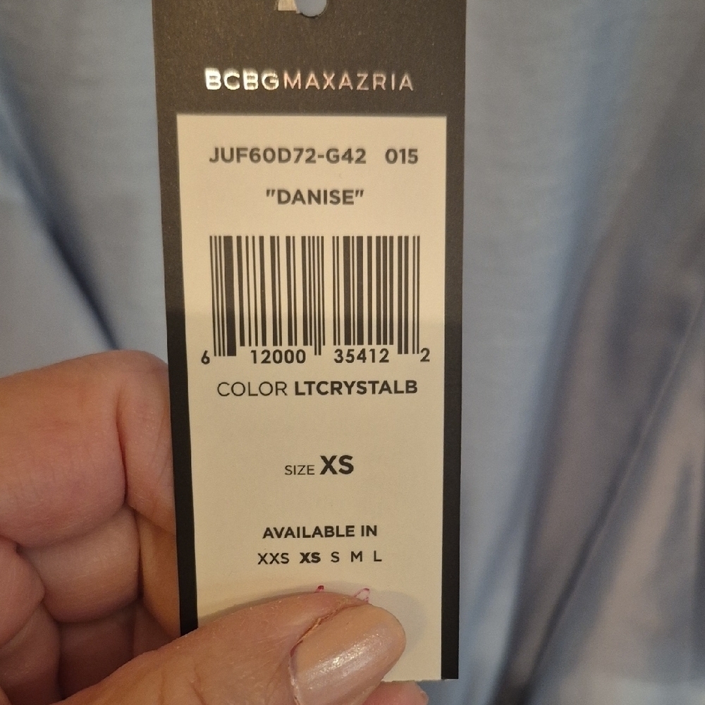 BCBGMaxAzria Light Crystal Blue Ruffle Mini Dress - Picture 10 of 12